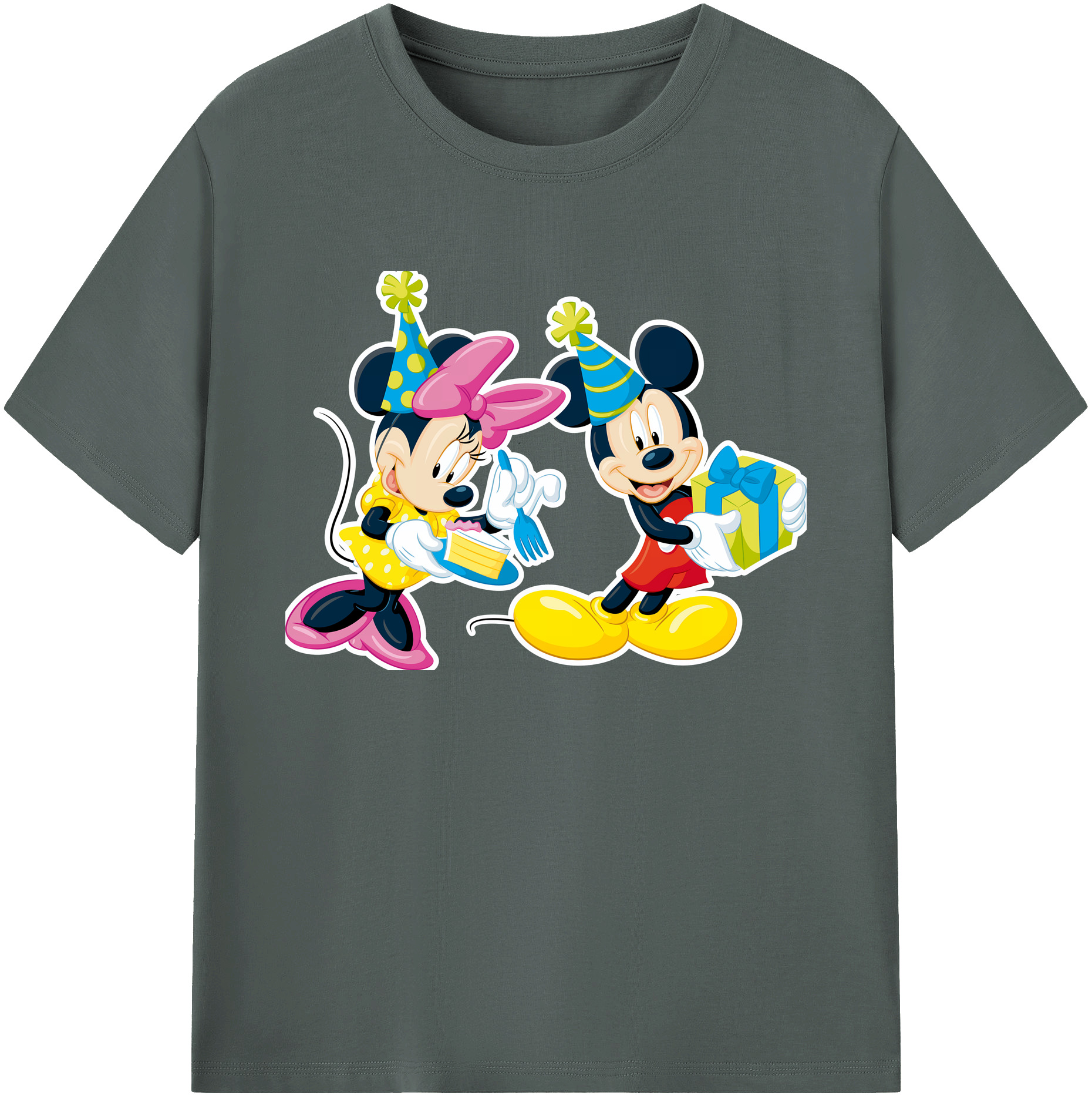 ミッキーマウス Mickey Mouse 綿100％ メンズ半袖Tシャツ｜肌触りやわらか＆通気性